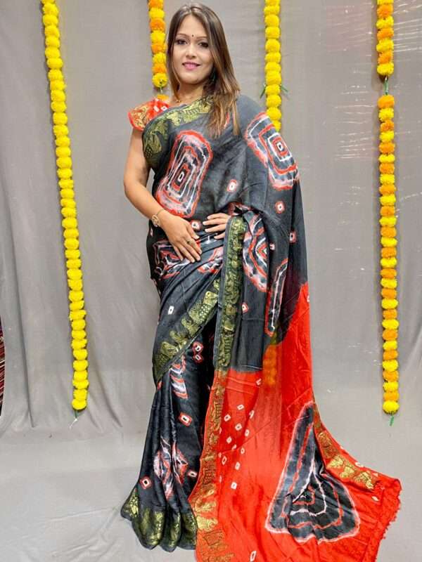 Trendy Bandhani Saree - Image 3