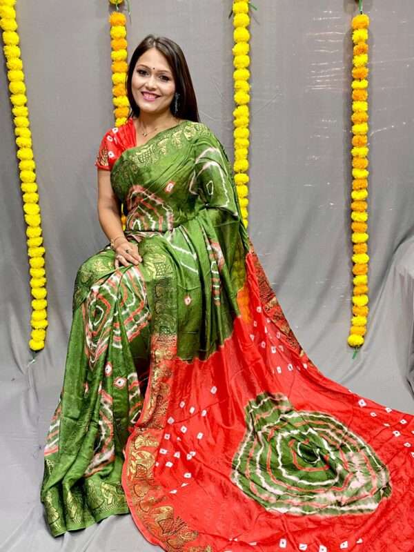 Trendy Bandhani Saree - Image 5