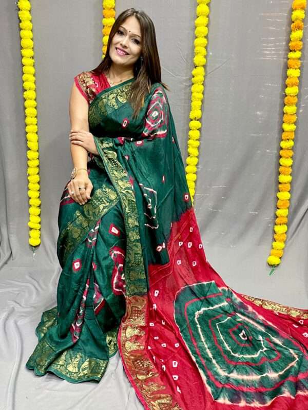 Trendy Bandhani Saree - Image 8