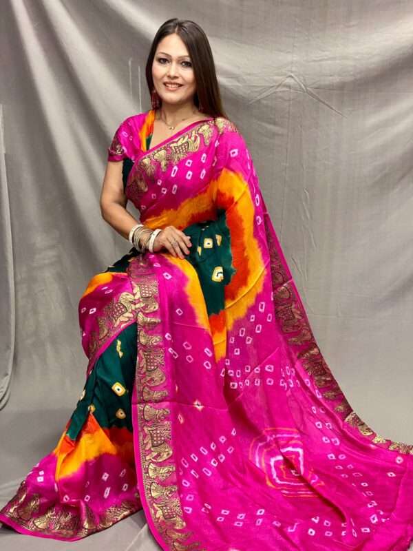 Trendy Bandhani Saree - Image 11