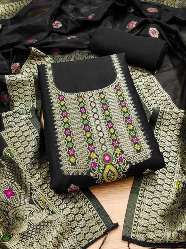 Ahalya Chanderi Salwar Suit V5 - Image 4