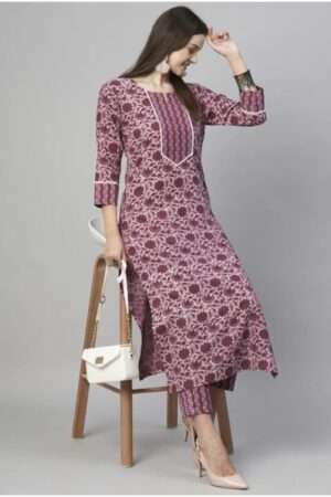 Brown kurti Pant Set