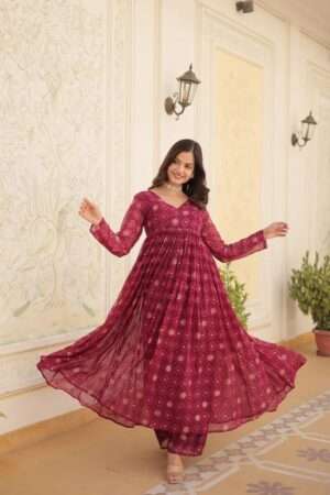 Heavy Silk Gown & Pant Set