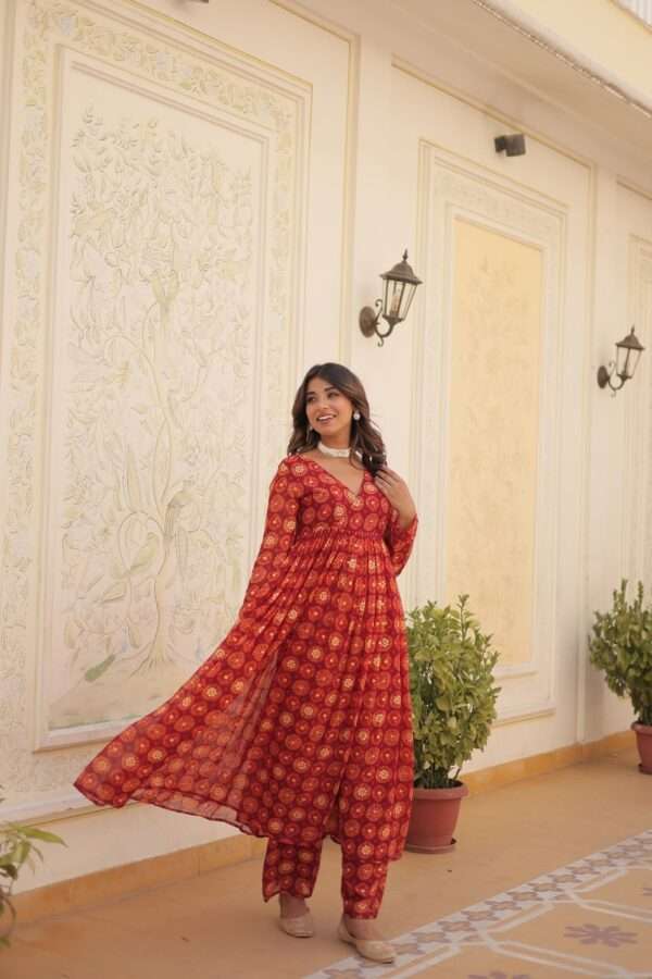 Heavy Silk Gown & Pant Set - Image 5