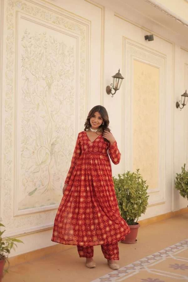 Heavy Silk Gown & Pant Set - Image 4