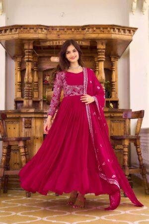 Festival Special  Trendy  Georgette Gown & Dupatta set