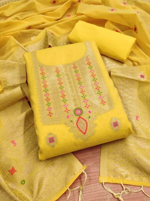Ahalya Chanderi Salwar Suit V5 - Image 21