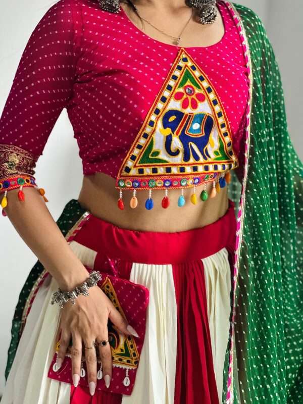 Stylish Navratri Special Lehenga Choli with Attached Purse - Image 4
