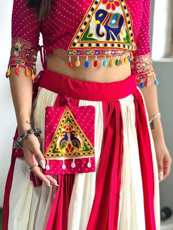 Stylish Navratri Special Lehenga Choli with Attached Purse - Image 3