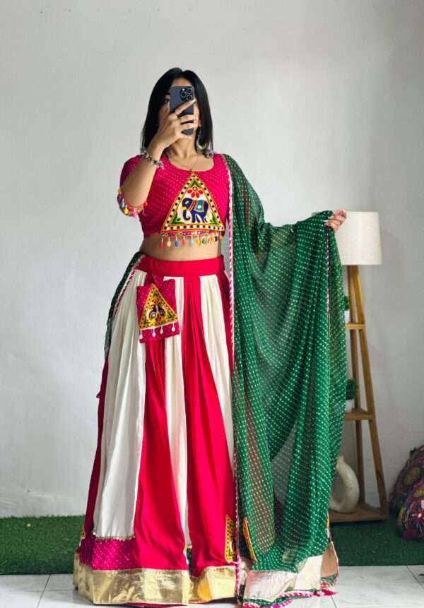 Stylish Navratri Special Lehenga Choli with Attached Purse